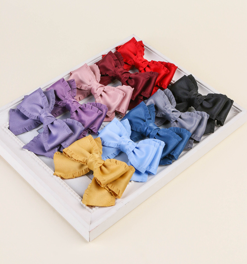Classic thickened ruffled woven ribbon bow hair accessory clothing high-density wavy ribbon black fungus skirt hem satin ribbon pic 27