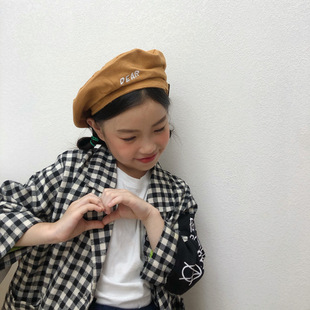 Korea otoño invierno boina niño moda retro 90% cachemira princesa calabaza sombrero niña pintor sombrero de copa pic 1