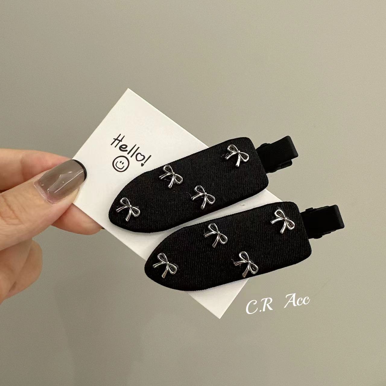 韩国东大门新款无痕小铲子发夹2024新款秋季黑色小夹子侧边刘海夹详情2