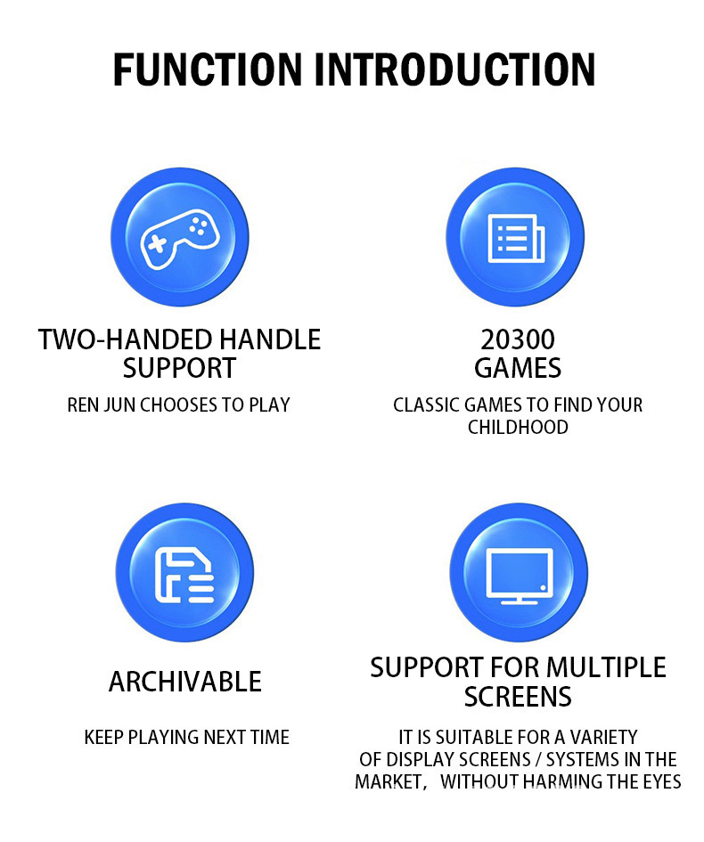 M8电视游戏机 家用双人竞技街机 无线双手柄PSP体验 高清画质 附赠剃须刀套装详情5