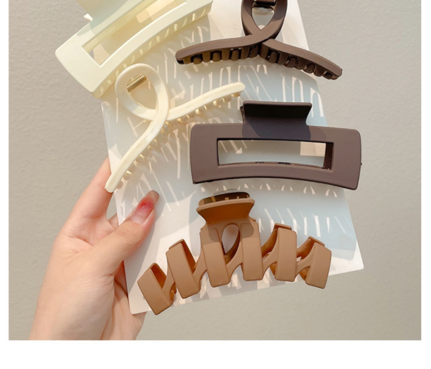 Korean-style large updo hair clips, high-end hairpins, shark clips, ins atmosphere, autumn and winter plush hair accessories pic 28