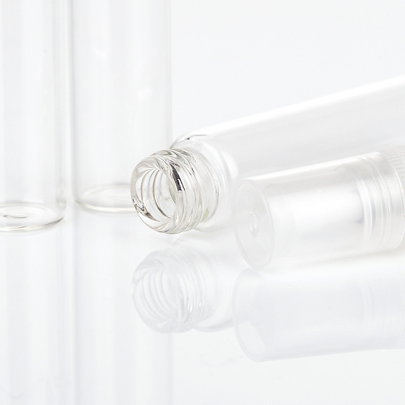Available in stock: 2ml, 3ml, 5ml, 10ml black and white spray perfume samples, glass portioned spray empty bottles, pulled tube bottles pic 2