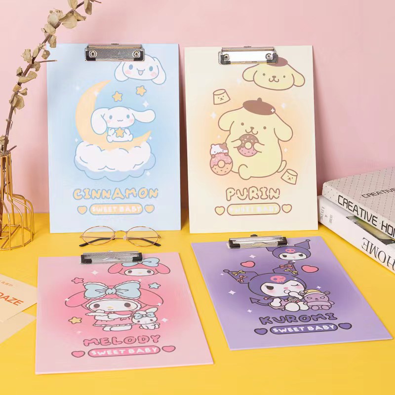 可爱简约玉桂狗美乐蒂板夹卡通学生A4资料试卷夹板文件写字大垫板详情4