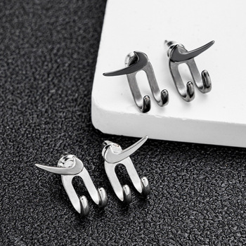 星芒潮男耳扣时尚冷淡风星形单只耳饰韩版个性潮搭星星男士耳环详情8