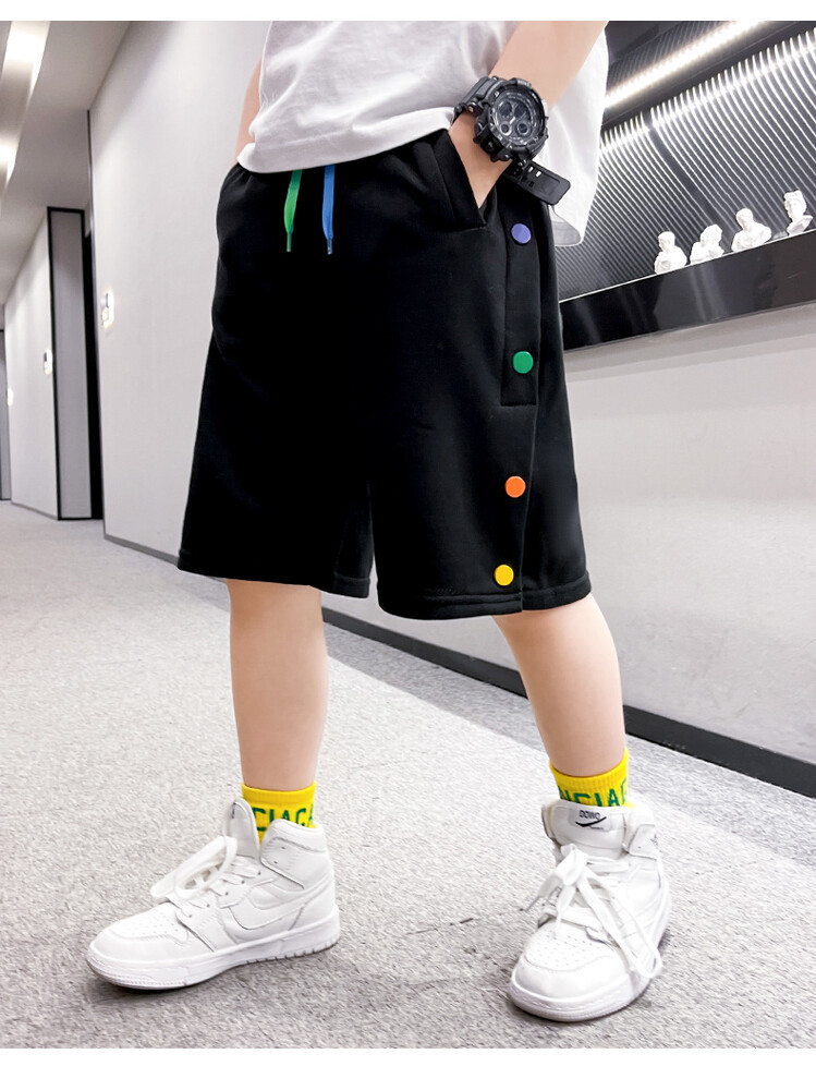 The 2022 new summer loose and stylish cotton capri shorts for boys are a trend of casual summer pants for middle-aged children pic 80