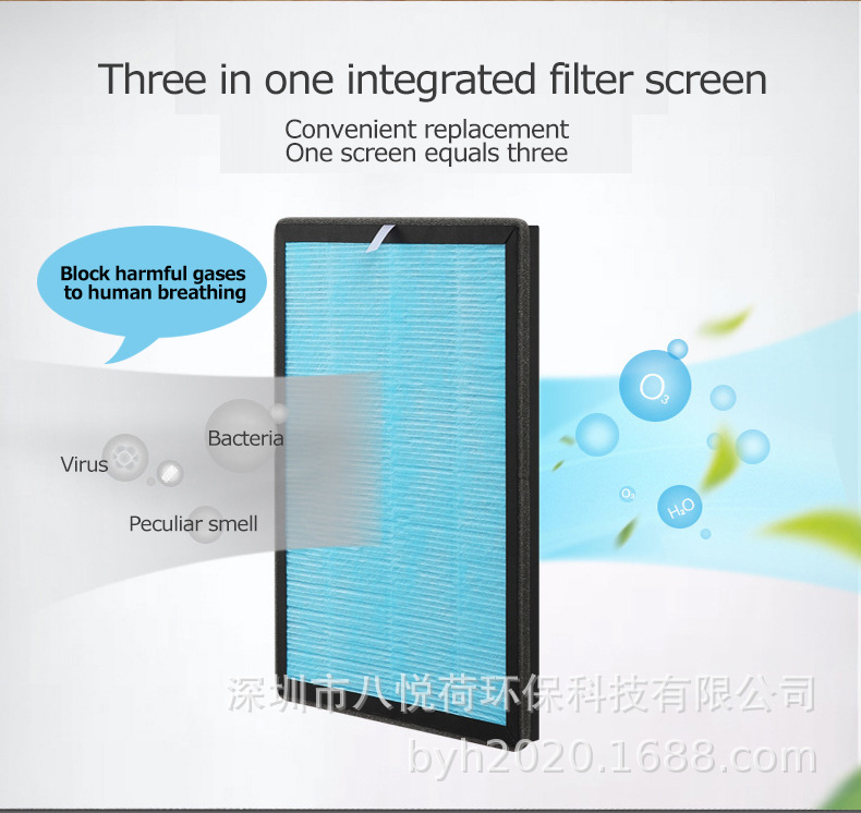 Air purifier, household indoor humidification, UV ultraviolet disinfection, formaldehyde removal, smoke and odor removal, negative ion purifier pic 34