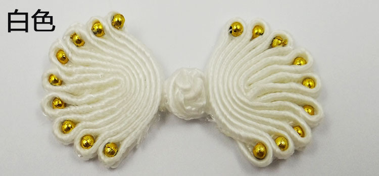 Direct sales of retro cheongsams with nine beads, bead plate buttons, wedding invitations, home Hanfu head flower decorations, butterfly flower buttons pic 2