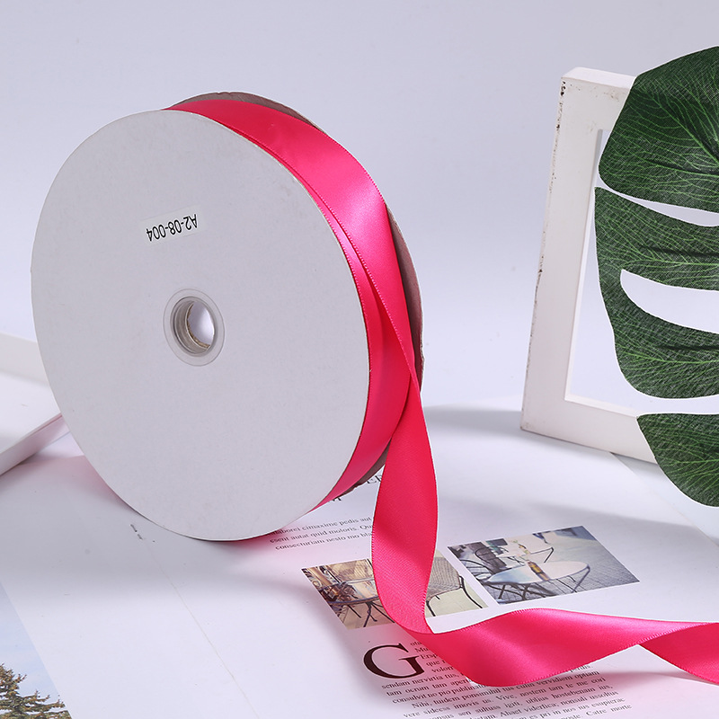 Tianmei polyester colored satin ribbon 2.5CM polyester colored denser satin ribbon Wedding decoration ribbon wholesale ribbon pic 12