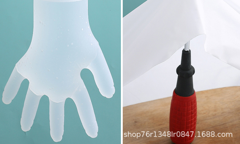 俊达加厚一次性长手套家务清洁餐饮防护PE材质日本工艺便宜实惠厂家直销 家务手套便宜手套详情15