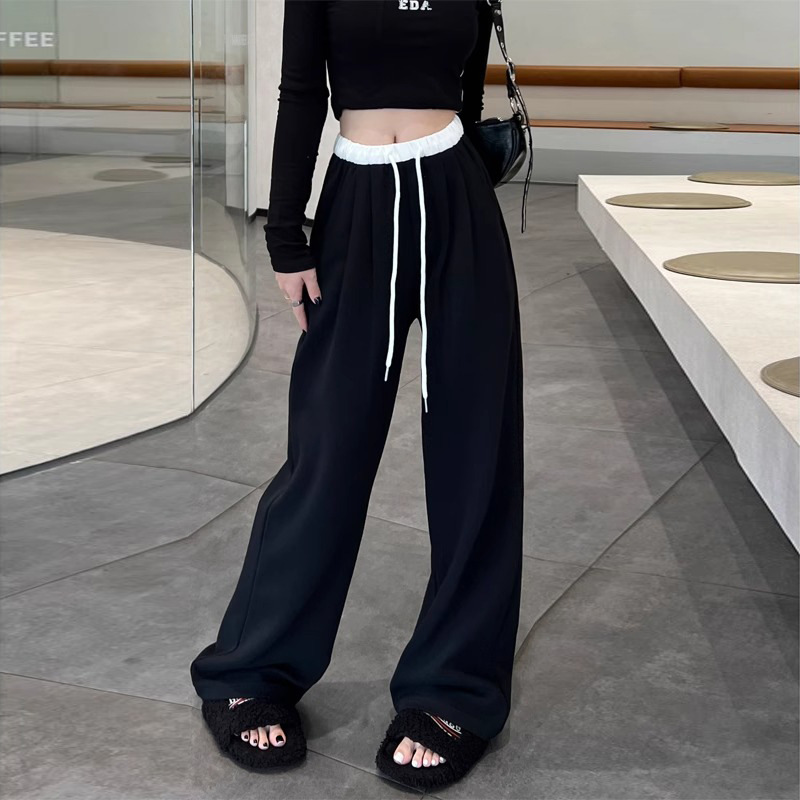 Ice silk wide-leg pants for women in summer, thin, high-waisted, straight-leg, pleated cotton and linen casual pants, cool and laid-back Yamamoto pants pic 4