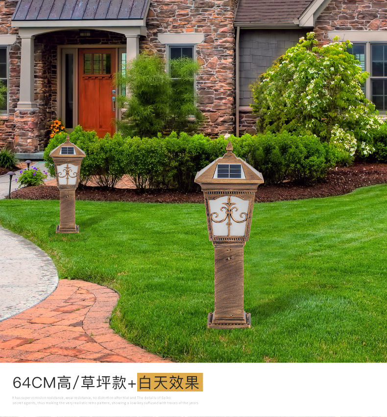 Solar lawn lights, community villa courtyard lights, garden lights, outdoor road and grassland lights, waterproof LED landscape lights pic 13
