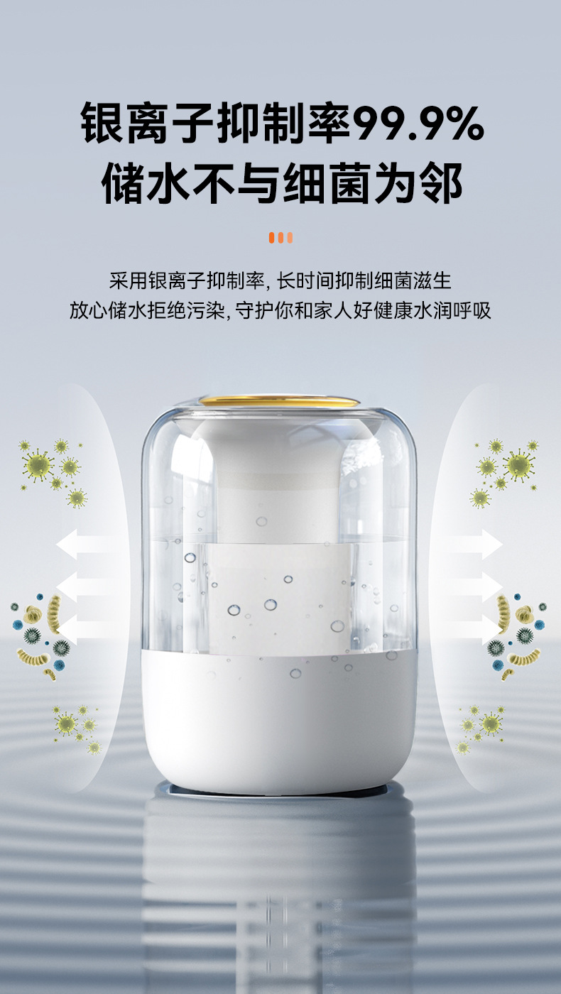 新款双喷加湿器3升家用静音卧室孕妇婴儿学生宿舍办公室桌面喷雾详情21