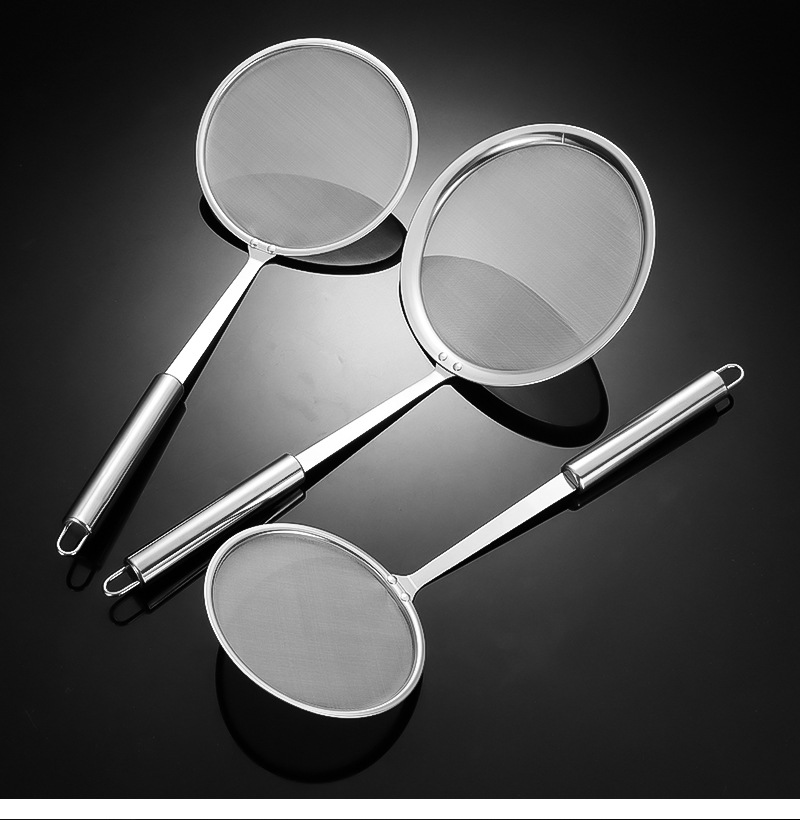 304 stainless steel mesh oil leakage grid, household kitchen filter mesh, filter spoon mesh, filter oil residue spoon, scum spoon pic 9