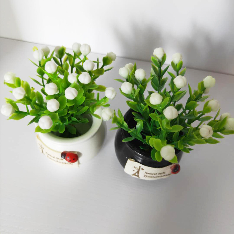 Auspicious fruit artificial flower potted plant decoration, car figurine matching, creative handcrafted car decoration pic 4