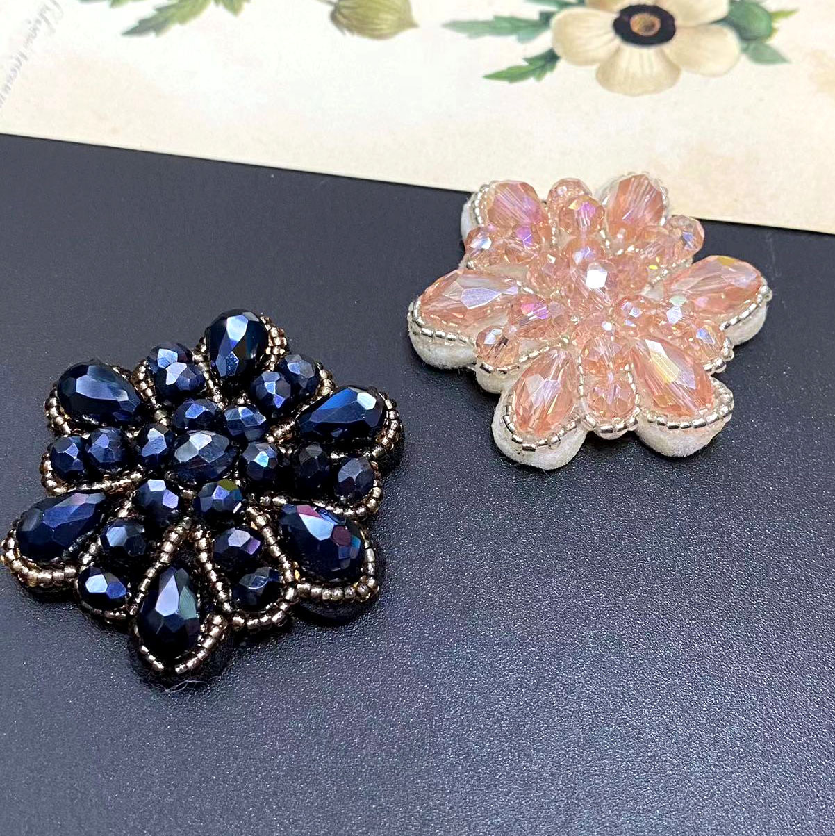 手工水晶花发饰鞋子帽子服饰配件辅料发夹发箍配件厂家直销批 发详情6