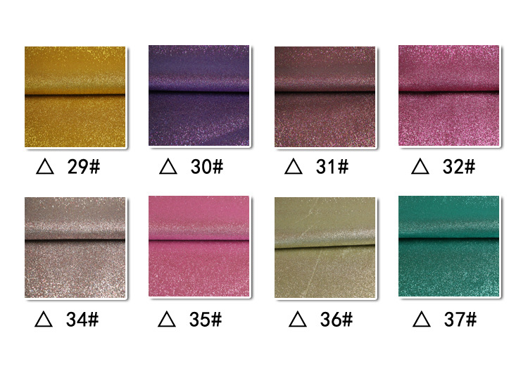 Factory wholesale of Grite PU fabric for luggage, shoes, leather, gold and silver, scallion powder, sequined leather fabric pic 8
