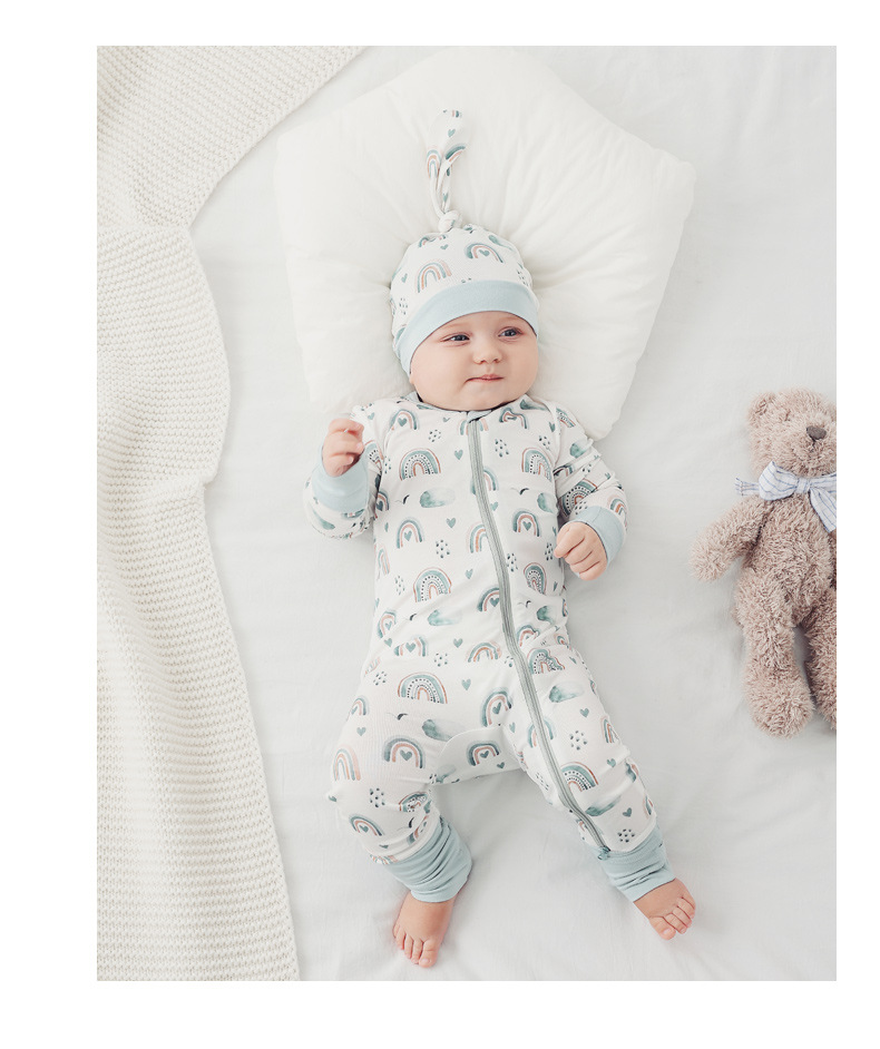 聚升服装外贸bamboo竹纤维宝宝连体衣春秋长袖双拉链婴儿睡衣爬服详情20