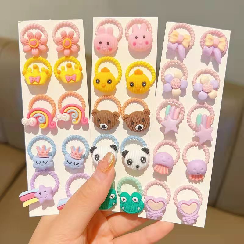 2023年儿童卡通橡皮筋可爱不伤发头绳小号网红新款戒指圈发绳发圈详情9