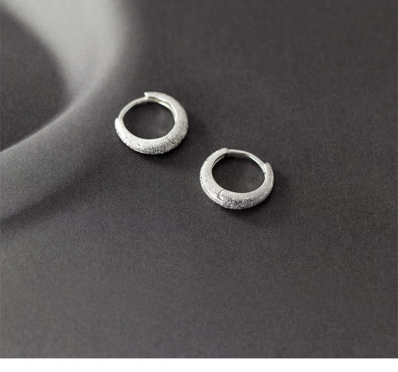 Nalan S925 Silver Matte Series Full Sky Star Girlish Heart Ear Buckle, Elegant summer earrings for Women M02477 pic 11