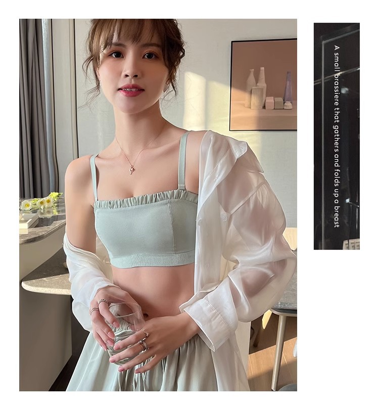 无肩带内衣女夏季薄款大胸显小胸聚拢抹胸防滑隐形防走光文胸女详情15