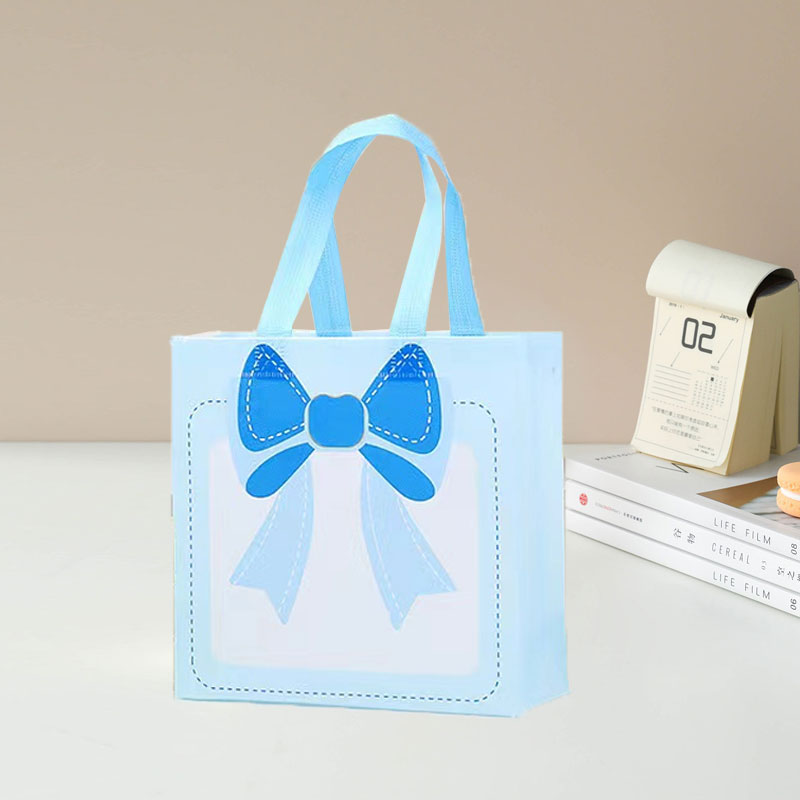 开学季学生覆膜蝴蝶结可爱无纺布手提袋时尚环保购物袋高级礼品袋详情8