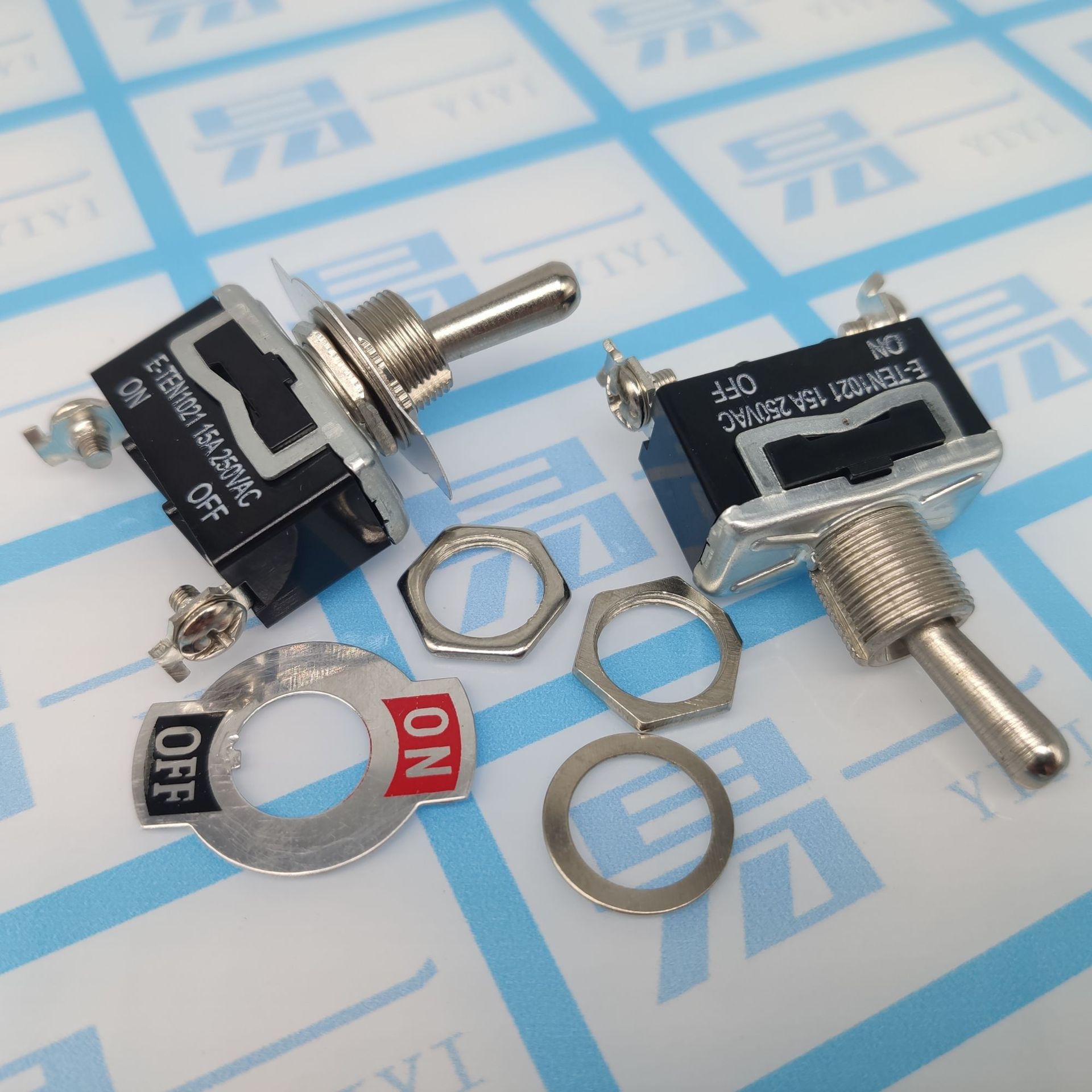 Toggle switch E-TEN1021, with a shaking arm, can be used to switch the car switch 2 pin 2 position ON/OFF in black pic 6