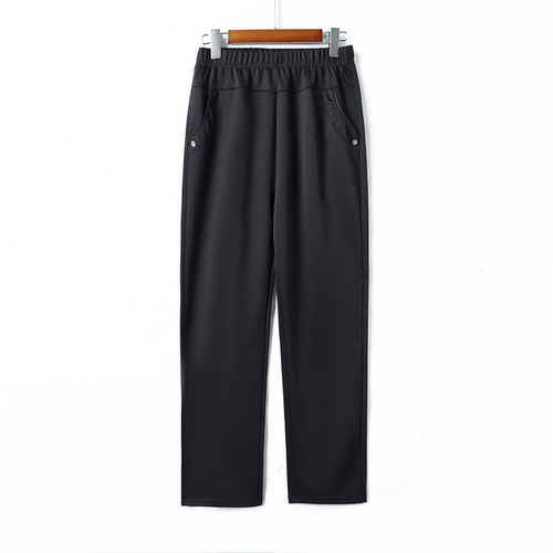 Summer eight-inch pants for middle-aged and elderly women, high-waisted loose spring wear, thin mom pants, casual pants, straight-leg pants for middle-aged women pic 16