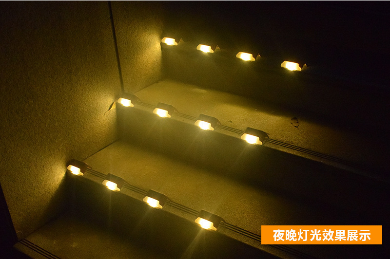 Cross-border solar 1LED fence light, outdoor waterproof garden railing light, step light, courtyard decorative guiding light pic 36