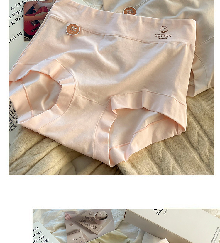 大码女士内裤女高腰提臀透气收腹胖mm200斤纯棉裆日系简约风短裤详情11
