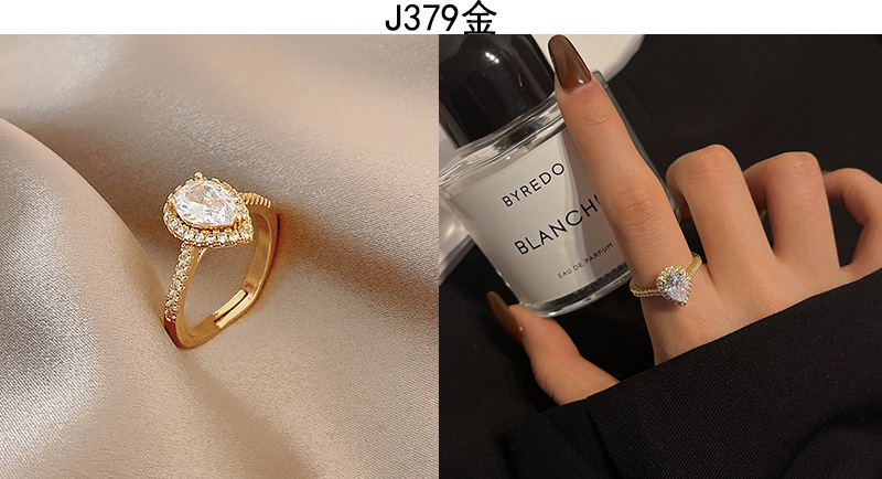 Korean high-end zircon pearl rings for women, retro, niche and light luxury open-top rings, ins style jewelry wholesale pic 19