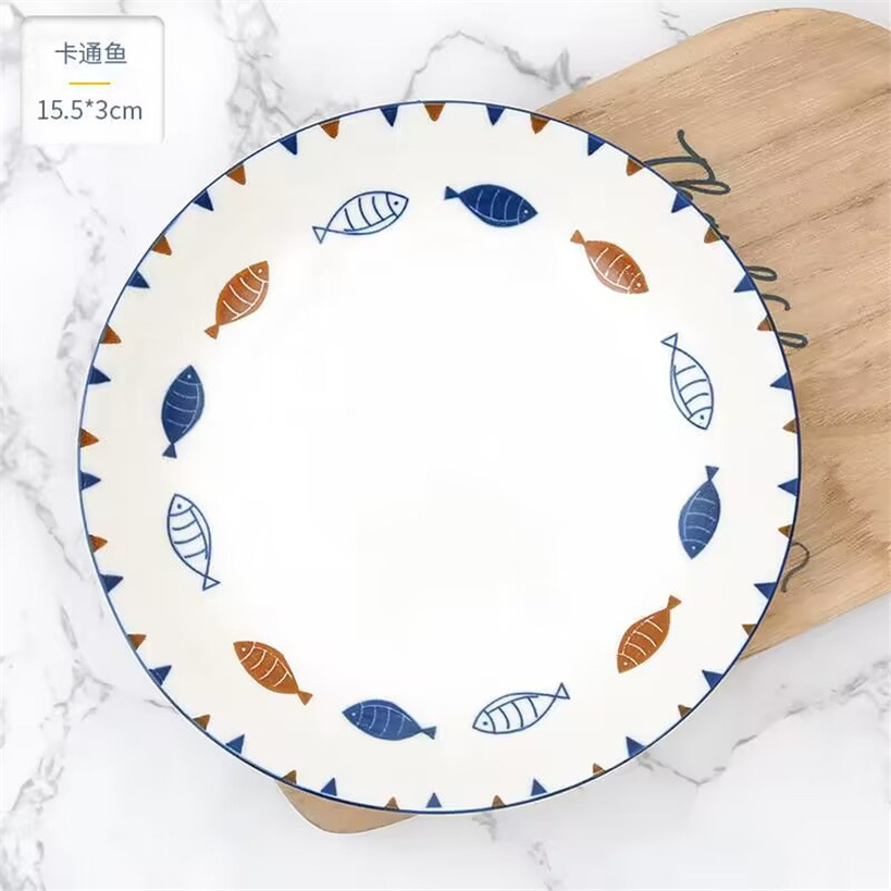 6.25-inch ceramic plates, first-grade round plates, ceramic fruit plates, bowls, plates, rice plates, tableware, vegetable basins, Yiwu products pic 21