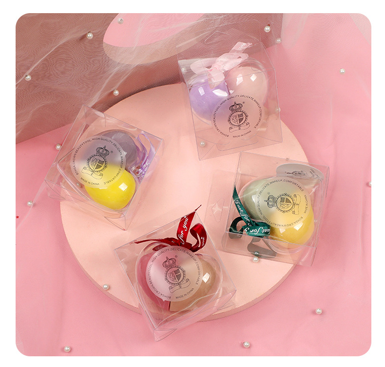 Heart-shaped beauty egg, beauty egg heart-shaped non-sticking powder set, cute water drop wholesale, individual packaging, genuine, super soft pic 30