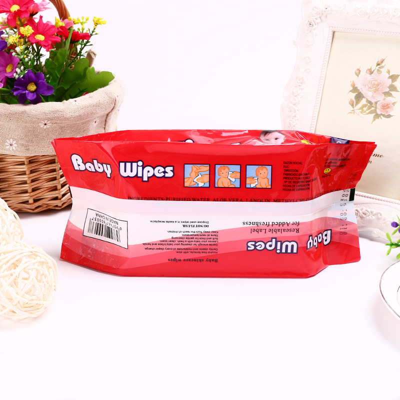 Wholesale of foreign trade-specific hand and mouth wet wipes, disposable covered wet wipes for home and travel, 80-tissue baby wet wipes pic 8