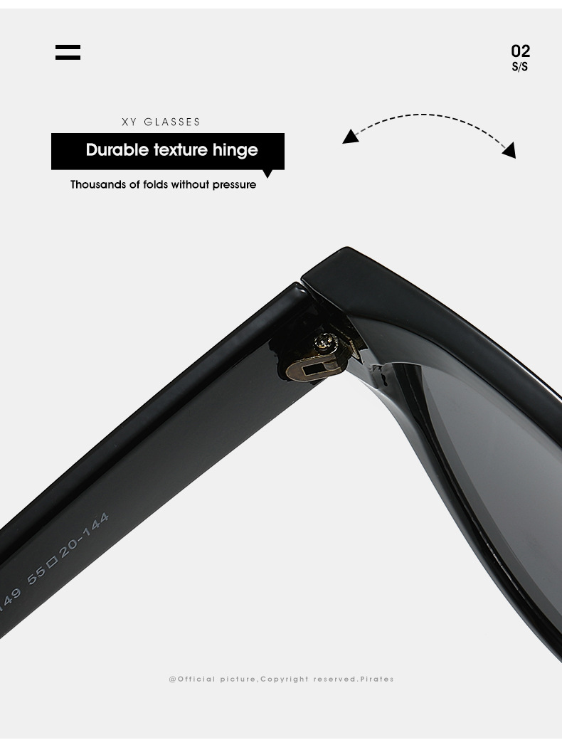 2024 New cross-border color-blocking sunglasses for women with large faces to look slimmer, cat-eye fashionable and versatile sunglasses for sun protection and shading pic 16