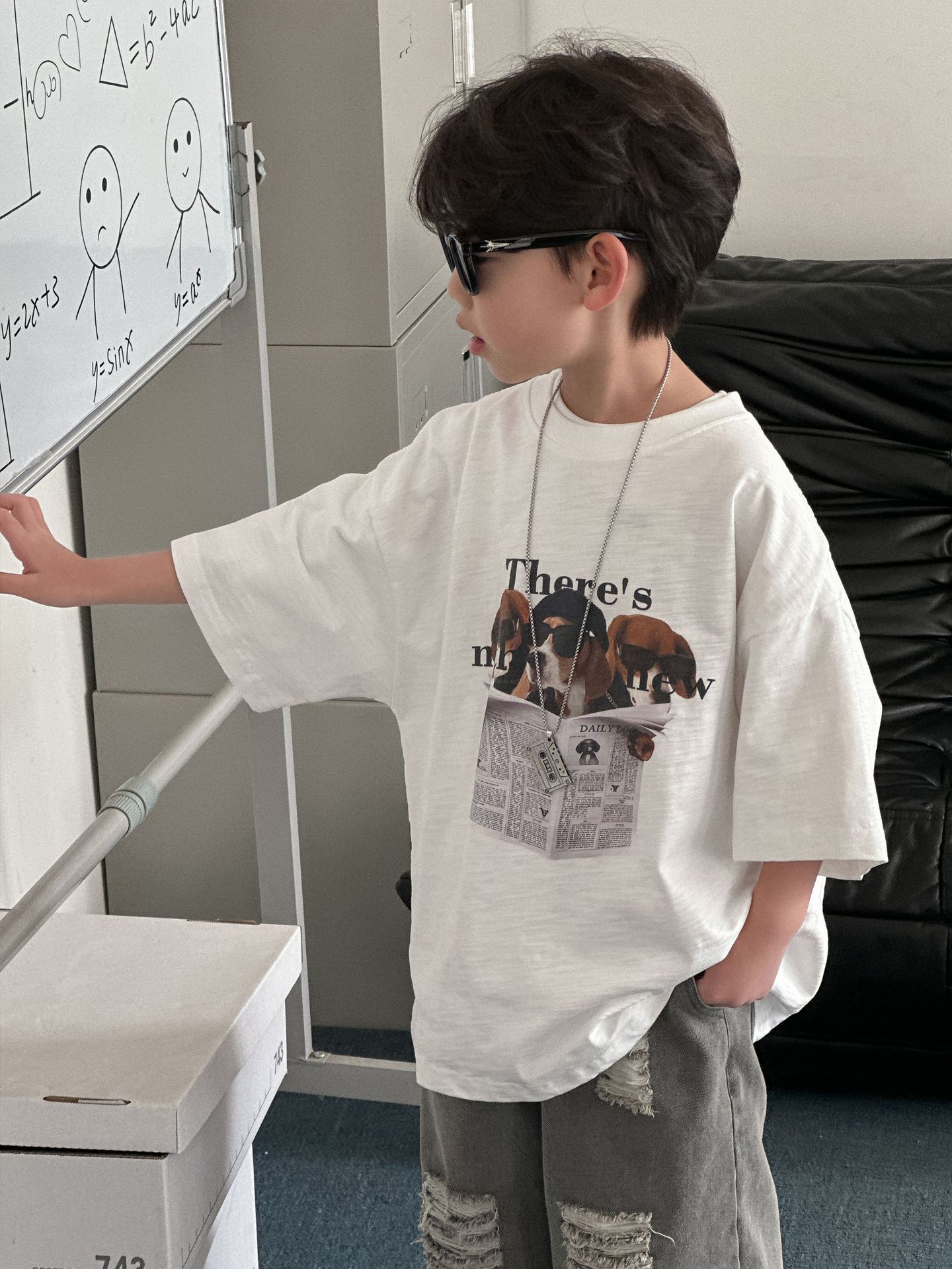 儿童纯棉T恤2025夏季新款韩版男童短袖薄款中小童上衣童装夏装潮t详情13