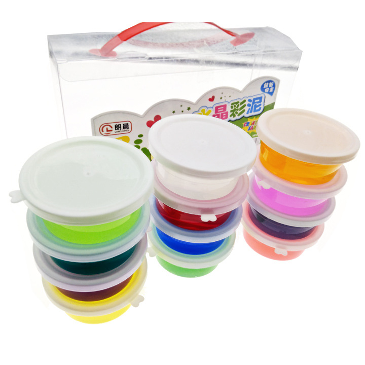 P1731 12色水晶彩泥 桶装彩泥橡皮泥儿童手工彩泥多元批发详情7
