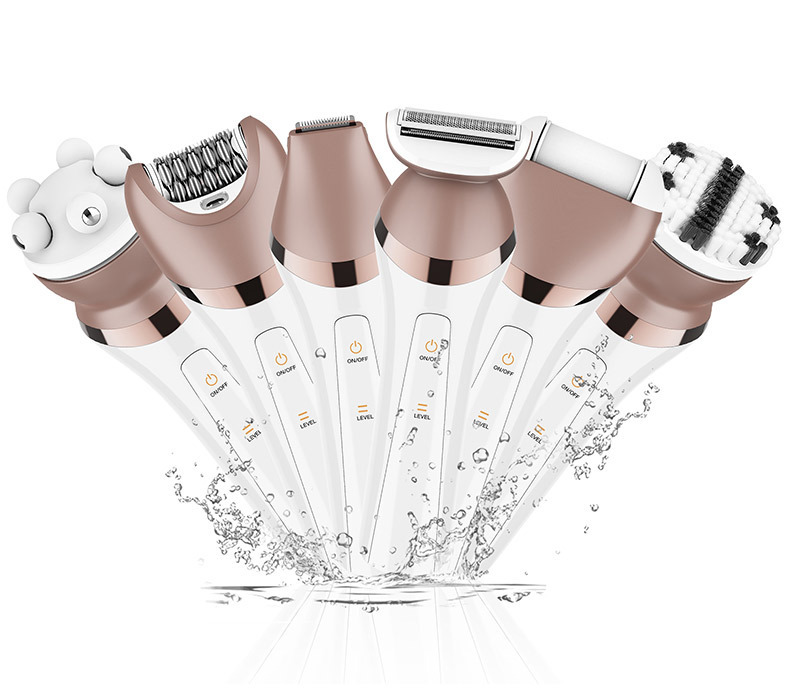 SOLIMPIA Cross-border New multi-functional hair remover for women 6-in-1 styling set, home electric facial cleansing device, hair removal device pic 12