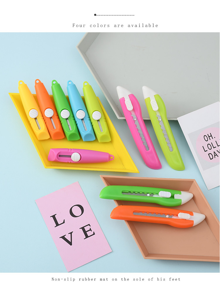 Cute cartoon small utility knife manufacturer wholesale mini knife, wallpaper cutting paper knife, express delivery opening magic tool, box opening knife pic 10
