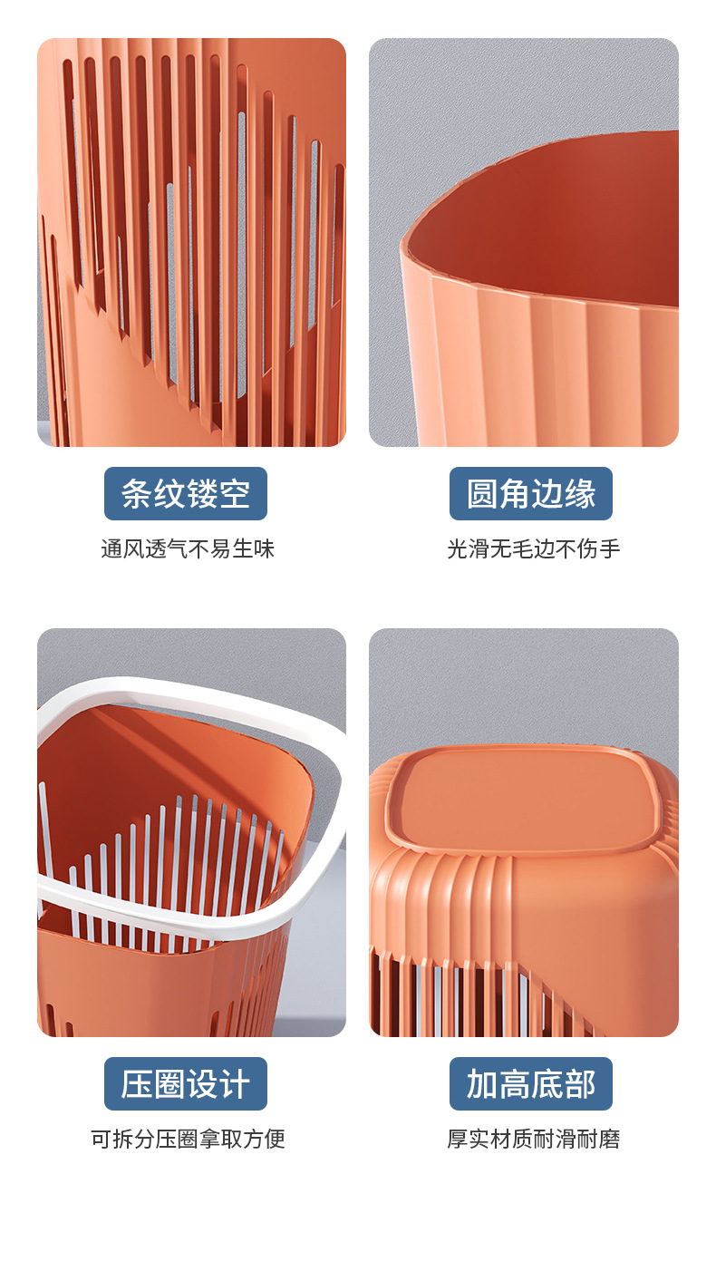垃圾桶纸篓压圈ins风家用厨房客厅批发厕所大号垃圾桶高颜值详情13