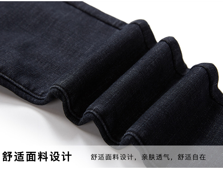 Winter fleece jeans for women, high-waisted, thick and warm Korean-style elastic slimming outerwear, small leg pants factory direct sales pic 43