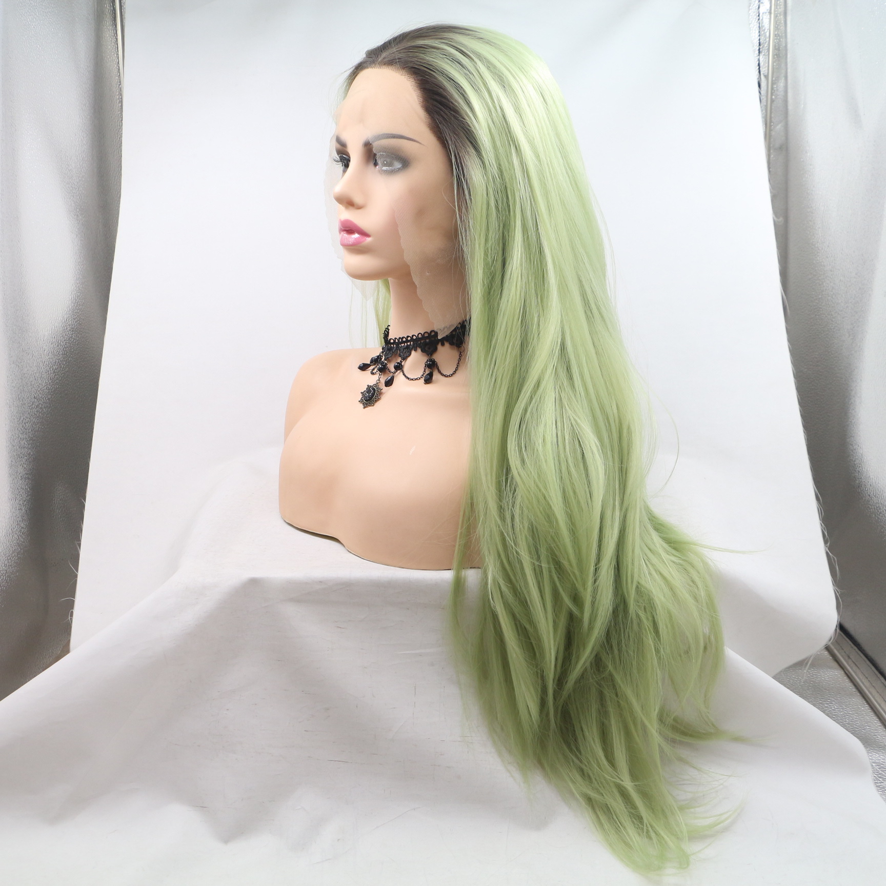 NEW LOOK 2021 New Front Lace Synthetic Fiber Wig - European and American Special Sale Fashion Trend pic 1