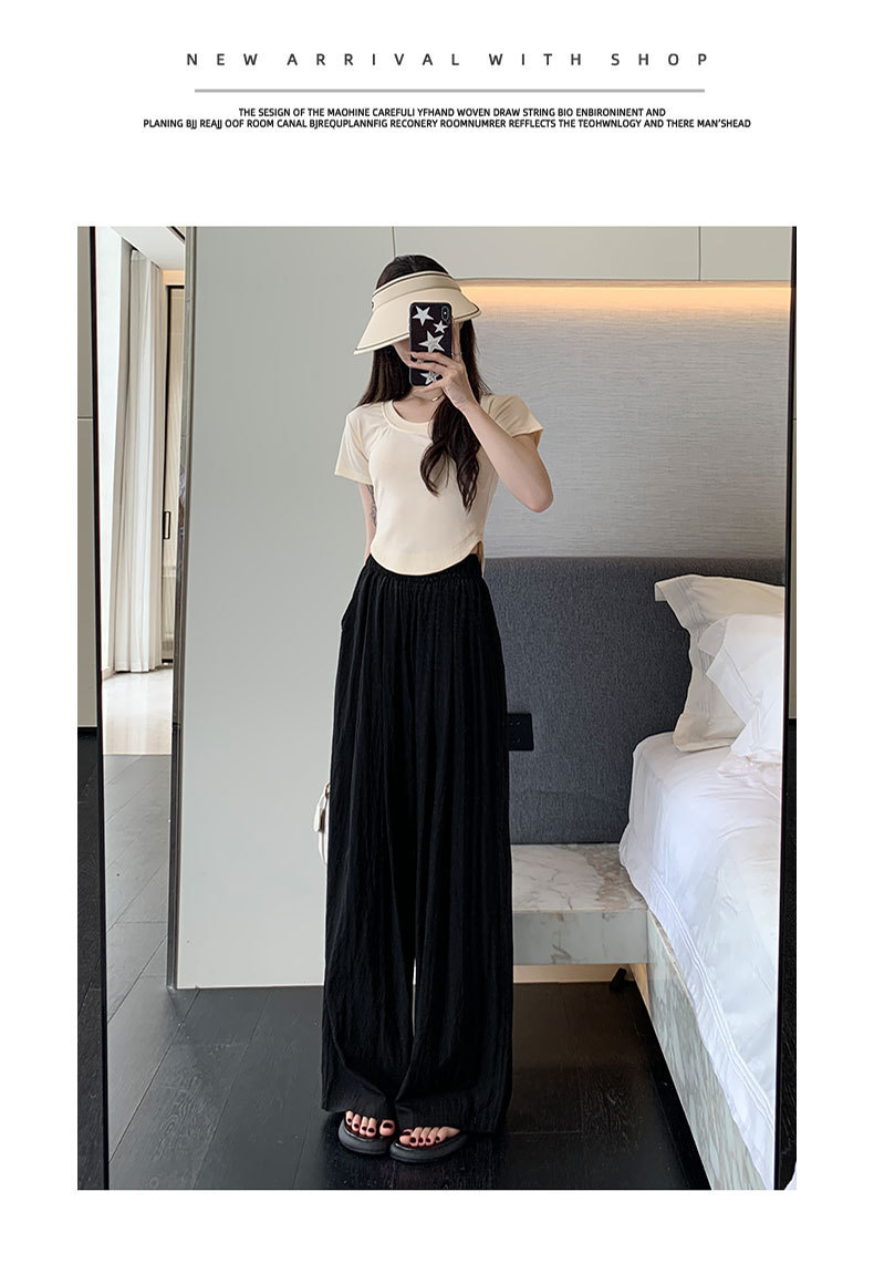 Japanese texture Yamamoto pants for women to look slimmer new summer wide-leg pants with a drape and a laid-back loose casual pants spring style for women pic 27