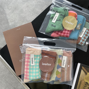 IOULOR新款移圈袜子女中筒日系镂空潮牌堆堆袜女秋季韩国袜子批发详情3