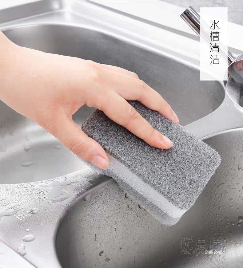 Three-layer sponge scouring pads for household cleaning, including double-sided sponge for scrubbing POTS, washing dishes, and cleaning the kitchen, are in stock from the manufacturer pic 24