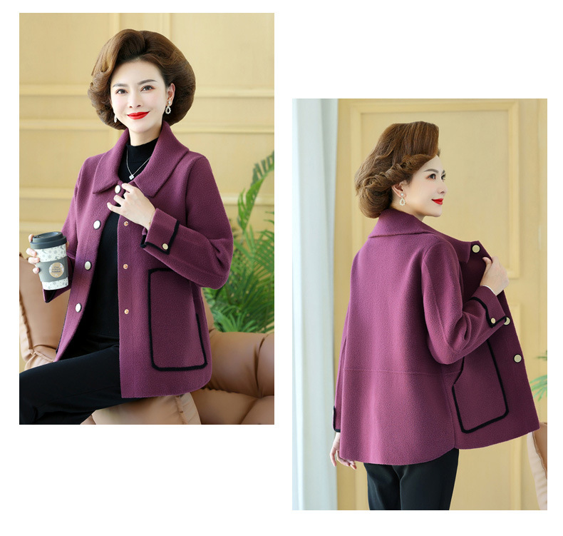 The 2023 new style of stylish knitted top for middle-aged mothers in autumn and thin base layer sweaters for middle-aged and elderly women in spring and autumn pic 50