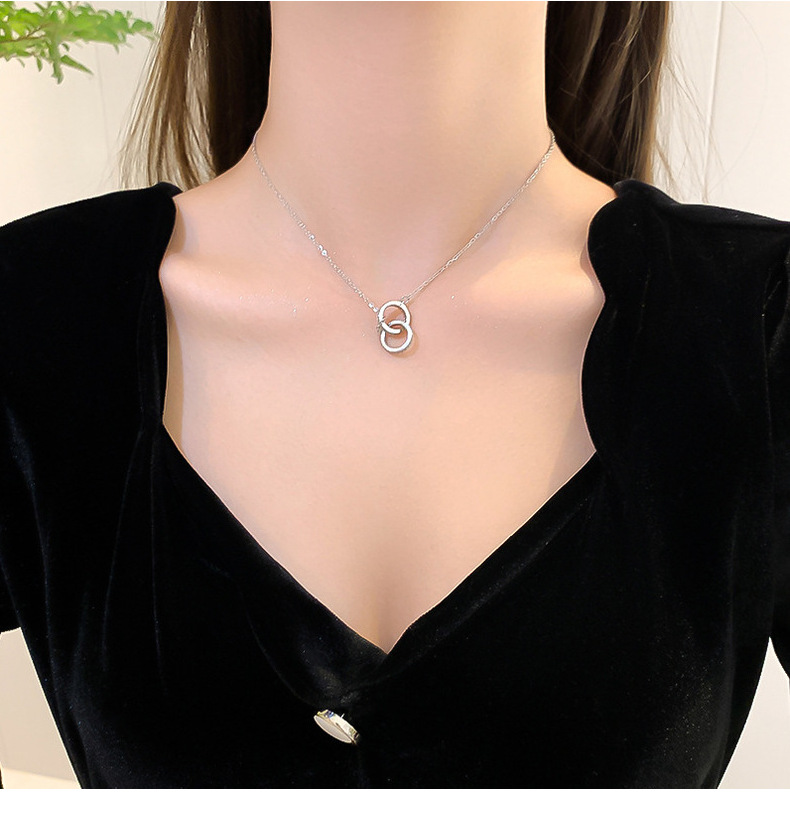 日韩轻奢设计感银色钛钢项链女ins潮小众百搭网红锁骨链高级颈链详情21