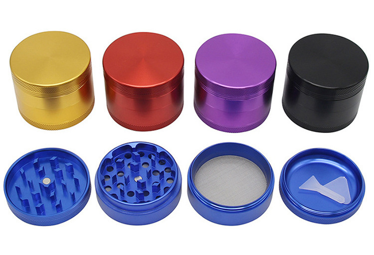 铝合金4层直径40\50\55\63\75\100mm金属磨烟器研磨器烟具grinder详情9