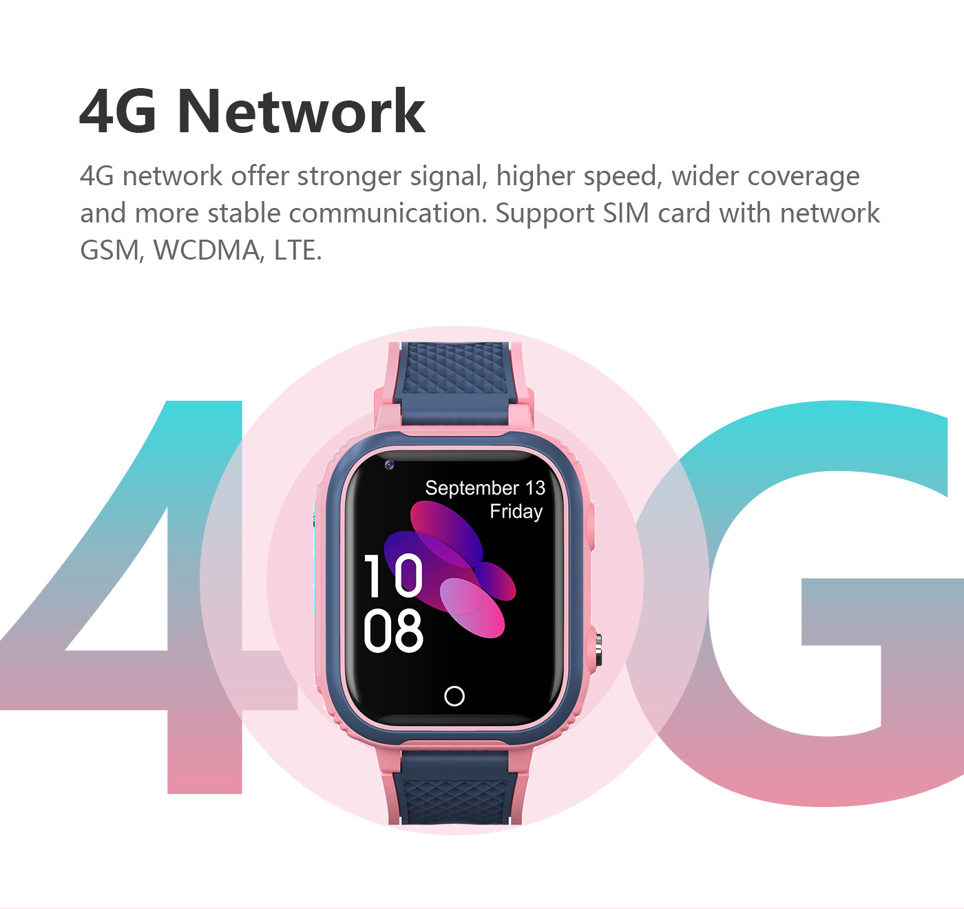 跨境电商4G防水电话手表儿童定位微聊拍照智能外贸多国语言批发详情5