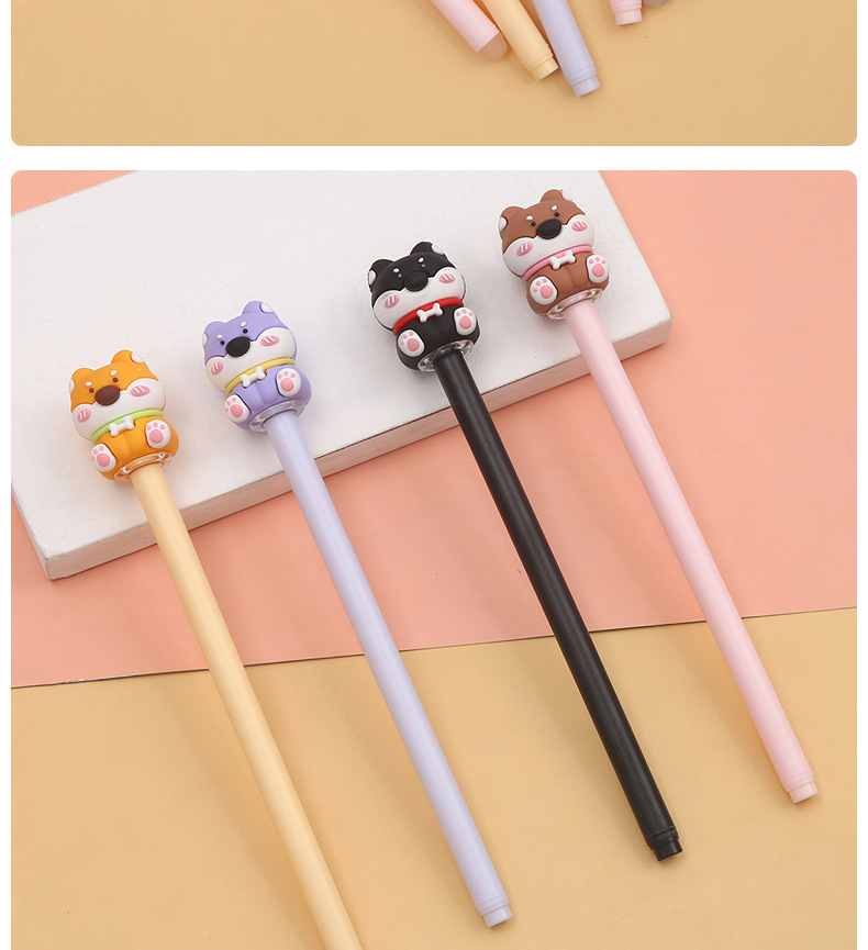 宗帆文具可爱萌宠卡通狗中性笔黑色学生水笔办公签字0.5mm黑水笔详情13