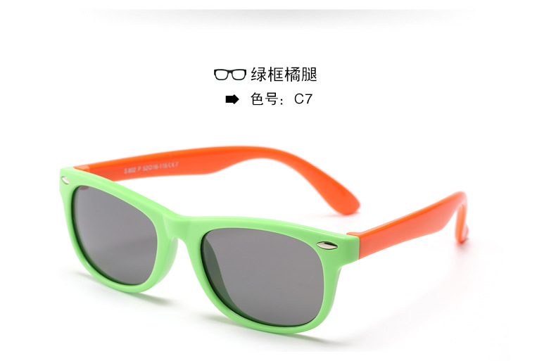 Nuevos niños gafas de sol polarizadas moda niños niñas personalidad cartoon rice booking baby shores wholesale pic 23